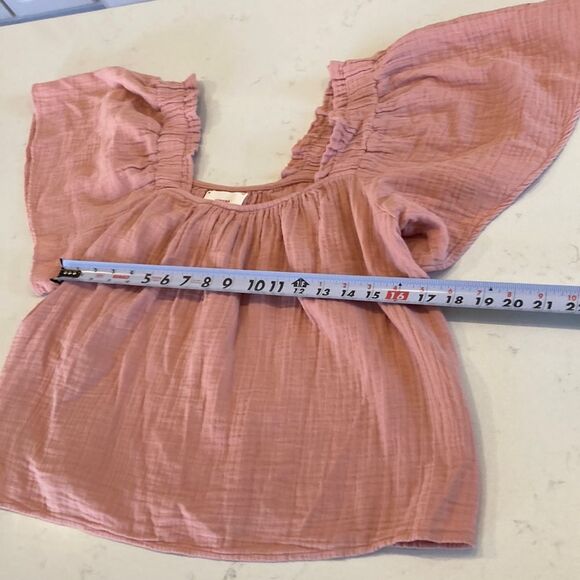 Xirena Lou Top Ballet core Pale Pink 100% Cotton Gauze Soft Girl Boxy Top Size S - Picture 6 of 7